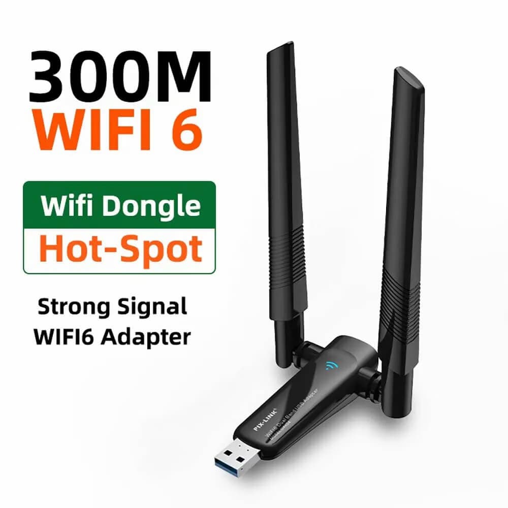 Adaptateur WiFi USB Pix-Link UAX04 WiFi6 Double Antennes