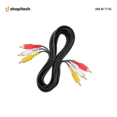 Câble AV 3 RCA vers 3 RCA OFC Audio-Vidéo