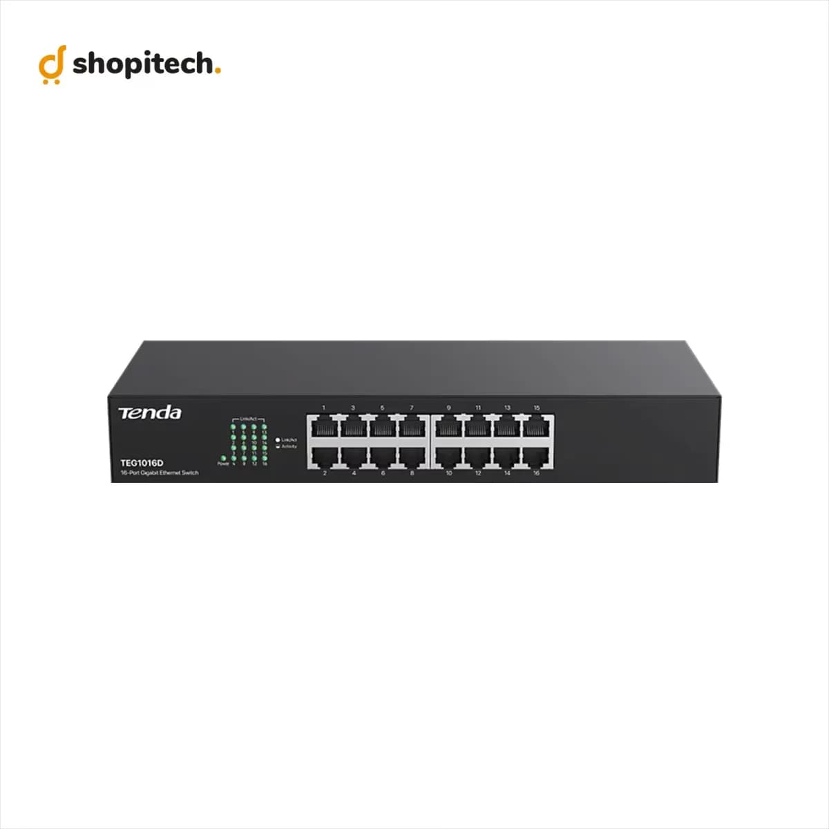 Switch Gigabit Tenda TEG1016D – 16 Ports Non Managé