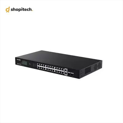 Switch PoE Gigabit Tenda TEG1128P – 24 Ports PoE 250W + 2 SFP