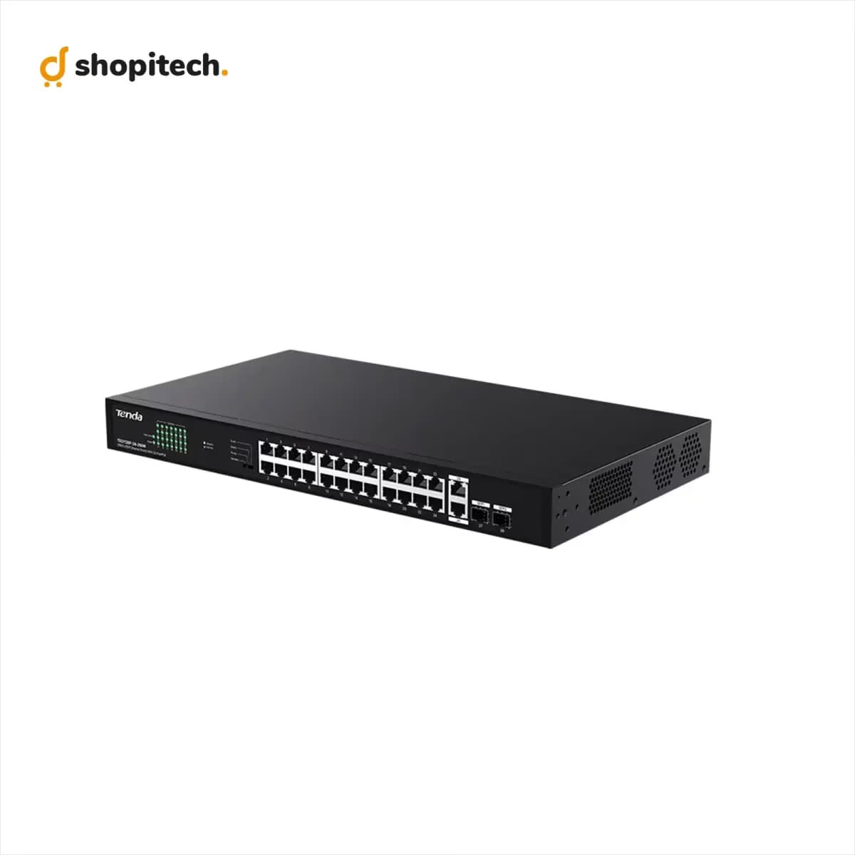 Switch PoE Gigabit Tenda TEG1128P – 24 Ports PoE 250W + 2 SFP