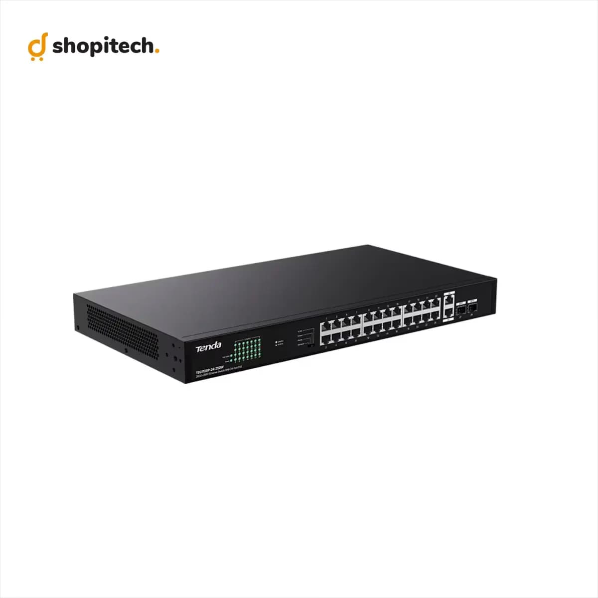 Switch PoE Gigabit Tenda TEG1128P – 24 Ports PoE 250W + 2 SFP