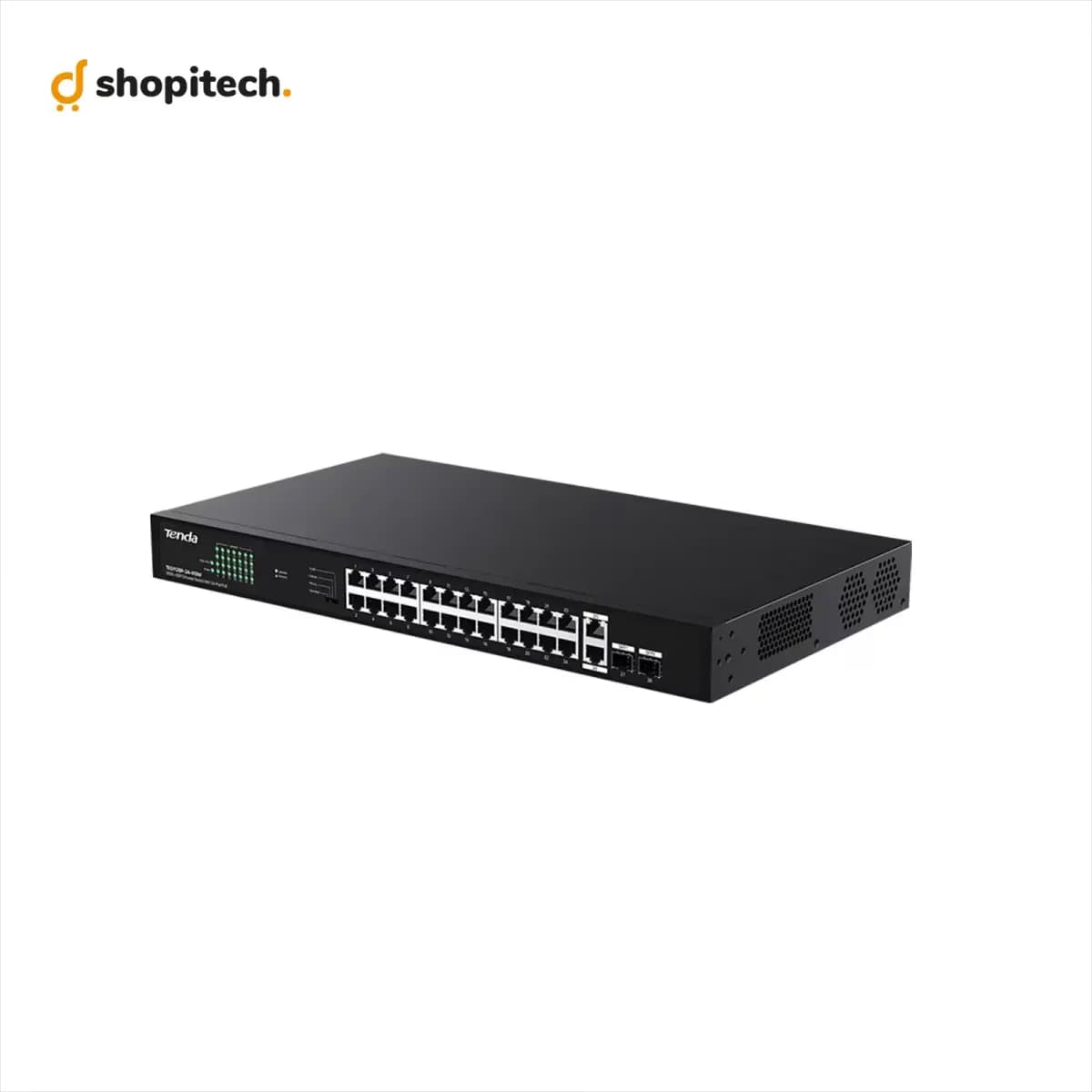 Switch PoE Gigabit Tenda TEG1128P 410W - ports SFP et uplink