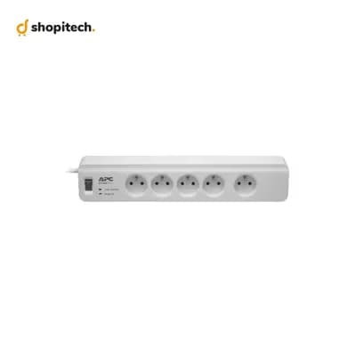 Multiprise parafoudre APC PM5-FR - vue de face avec 5 prises