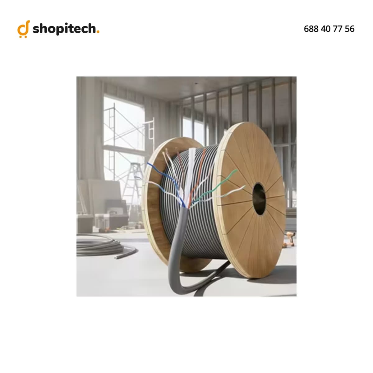 Câble Réseau CAT6 UTP Bleu Intérieur 305M