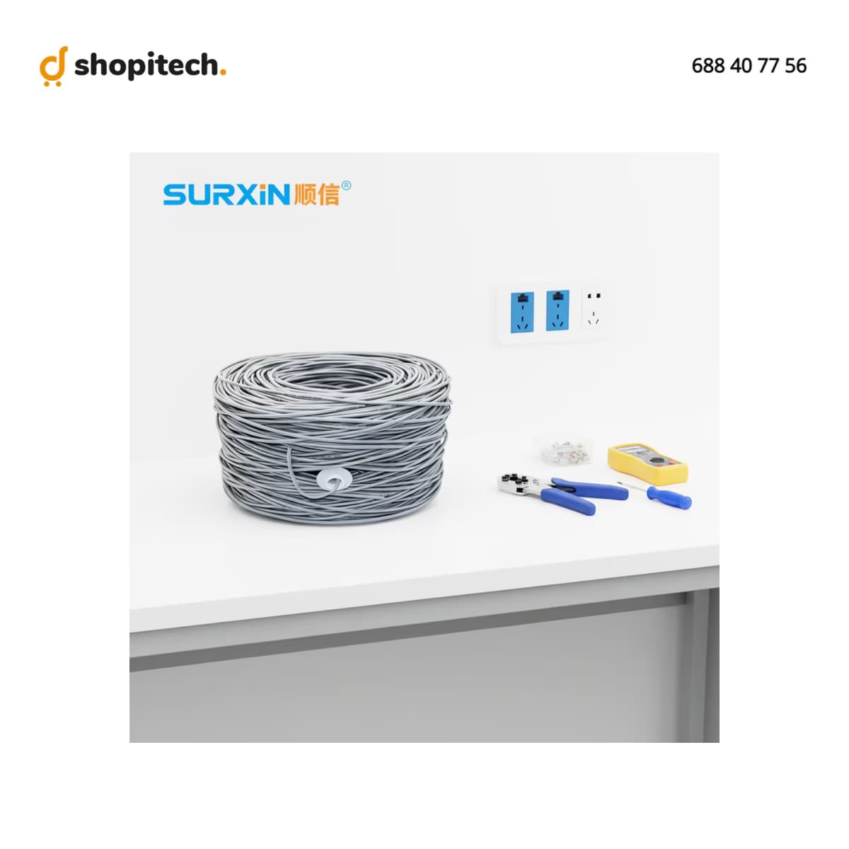 Câble Réseau CAT6 UTP Bleu Intérieur 305M