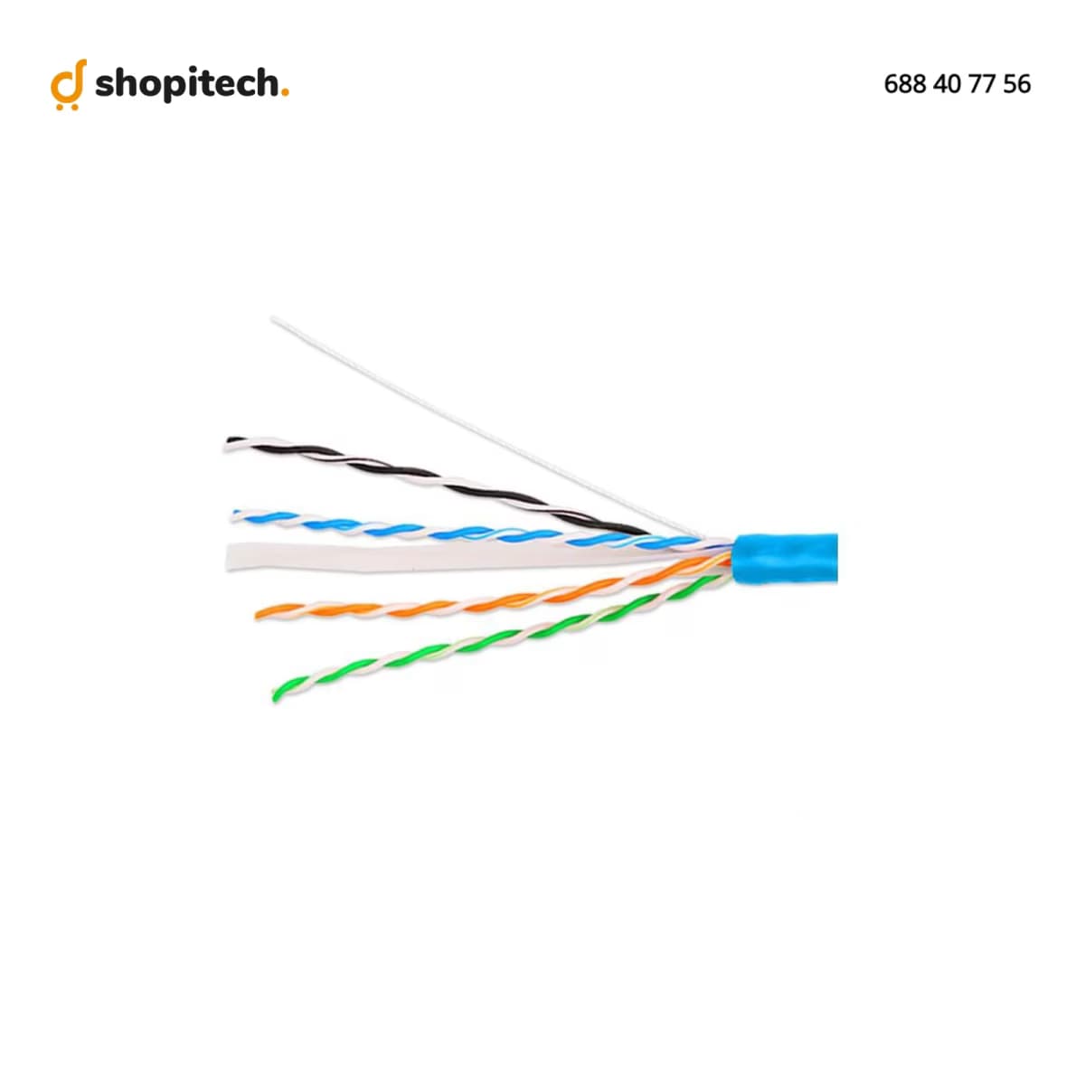 Câble Réseau CAT6A Intérieur Jaune 305M