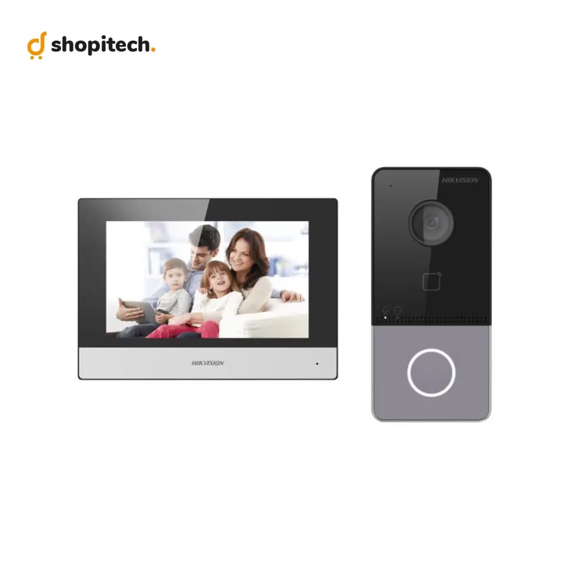Kit interphone vidéo Hikvision DS-KIS603-P(C) - moniteur intérieur écran 7 pouces