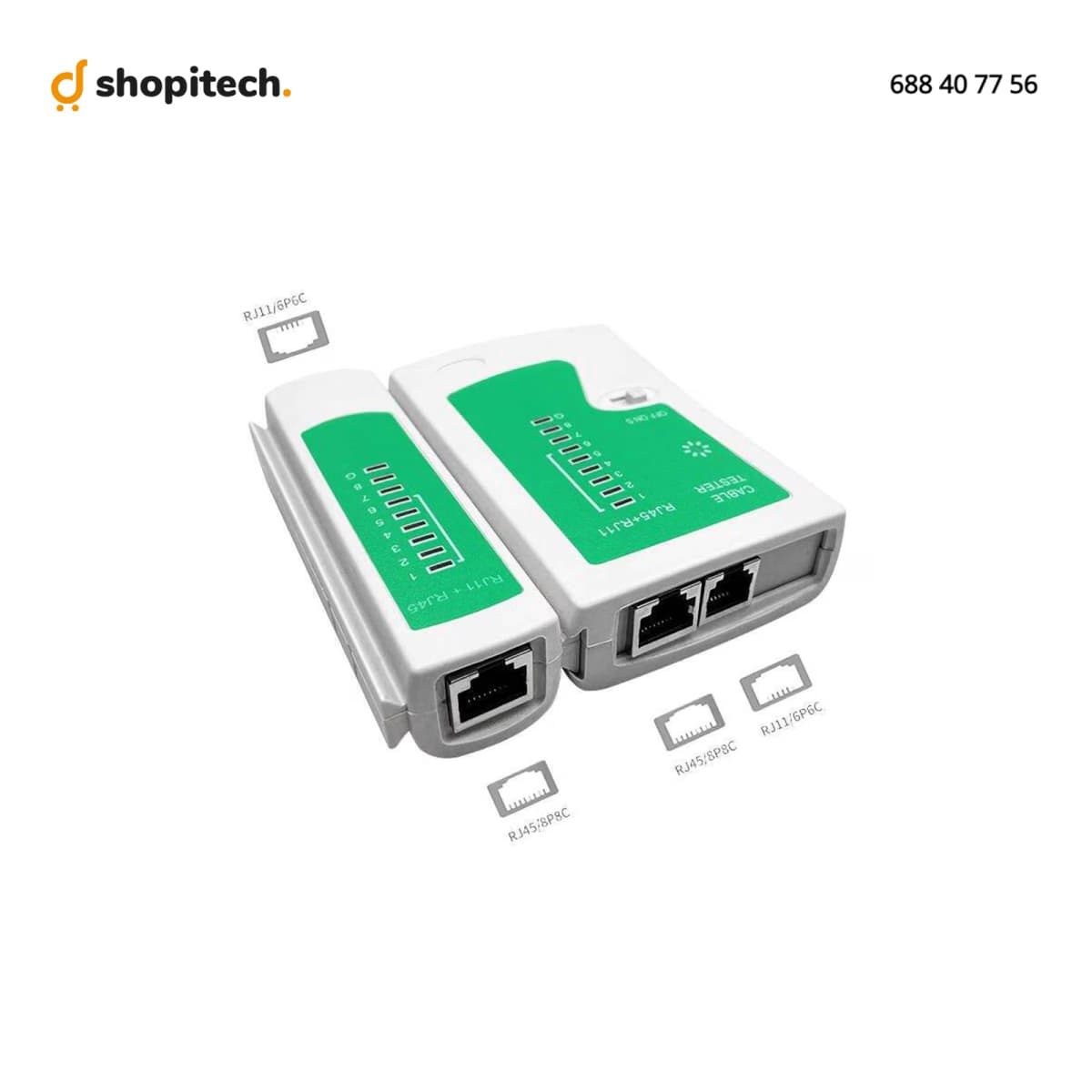 Testeur de Câble Réseau RJ45 (avec étui)