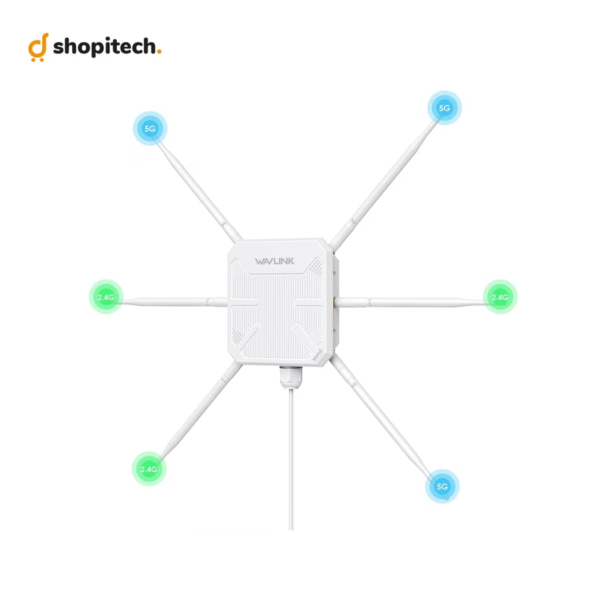 Point d'accès extérieur Wavlink AERIAL HD9I - antennes et fixation
